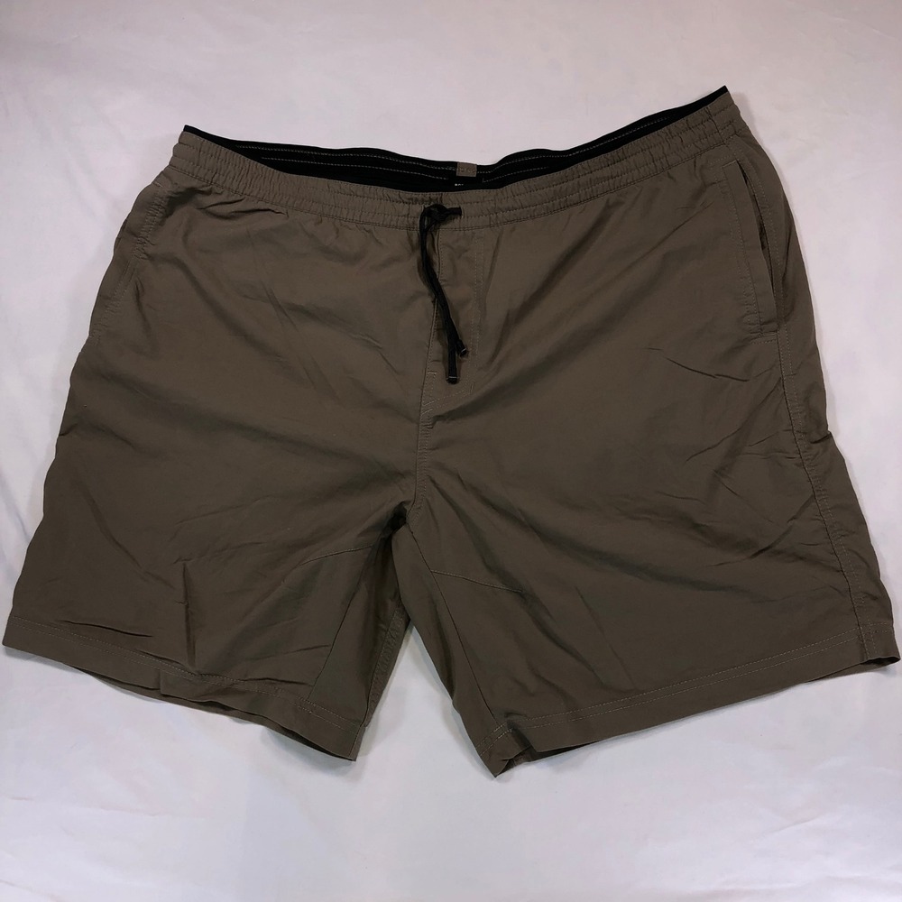 Kuhl Born in the Mountains Mens XXL Brown Elastic Waist Hiking Outdoor Shorts